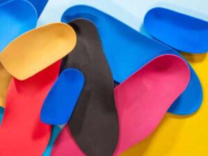 Assortment of different colored and shapes of insoles